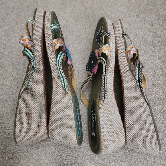 Passions Green Sandals and Passions Blue Sandals sz 9 - Picture 2 of 15